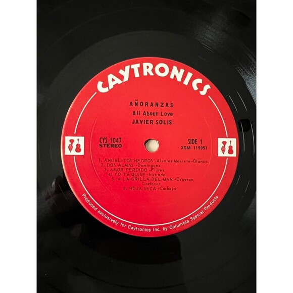 Javier Solis Añoranzas All About Love LP Caytronics CYS 1047 VG+ - Picture 5 of 7